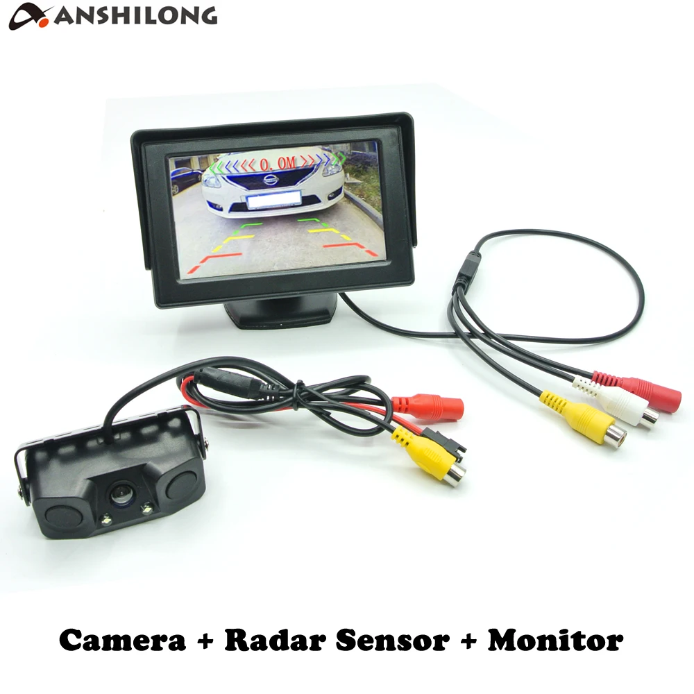 ANSHILONG Auto Car Parktronic Video Parking Sensor with Rear View font b Camera b font 4