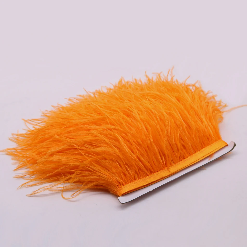 11 orange ostrich feather fringe 3