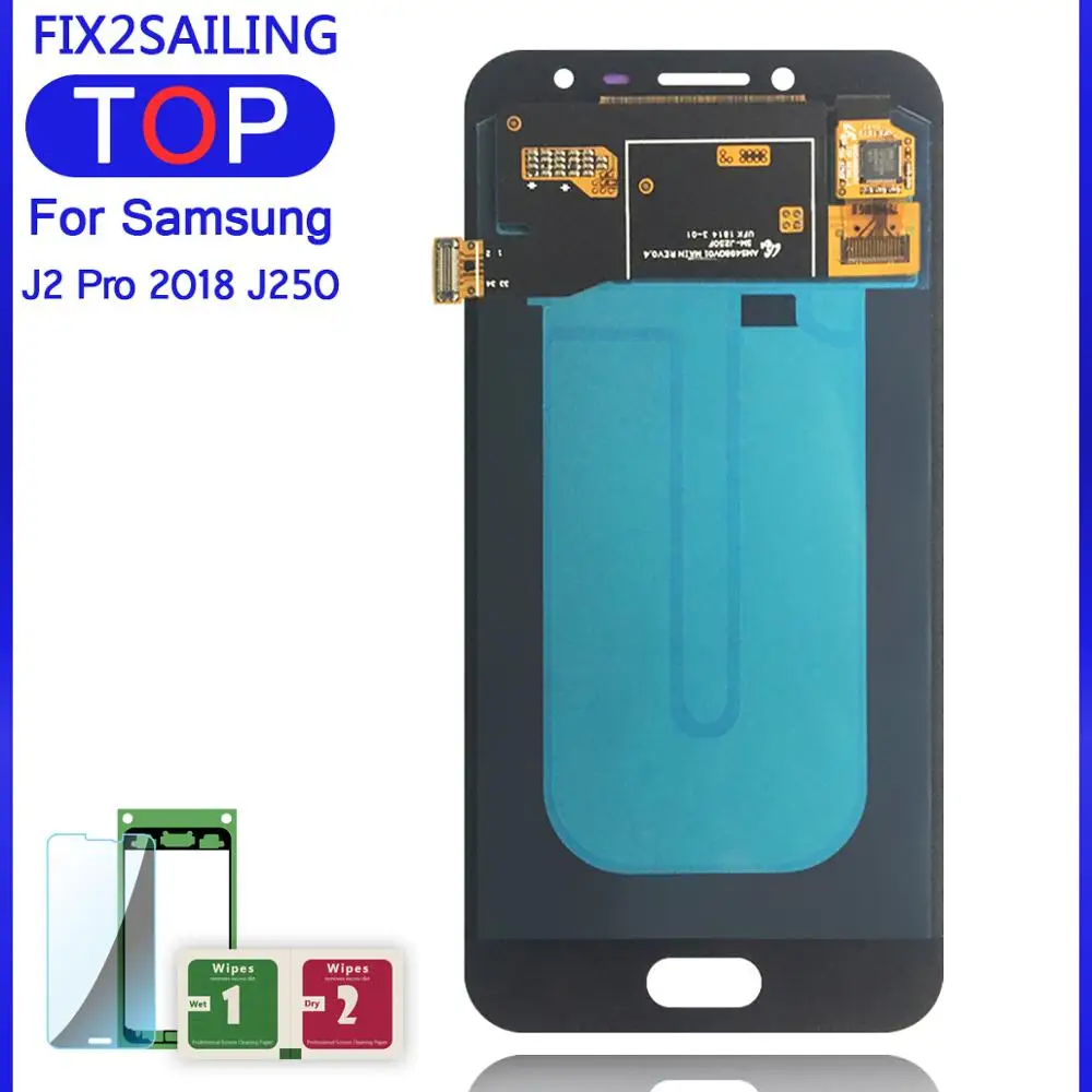 ЖК дисплей Super AMOLED для Samsung Galaxy J2 Pro 2018 J250 100% протестированный рабочий сенсорный экран в сборе|Экраны