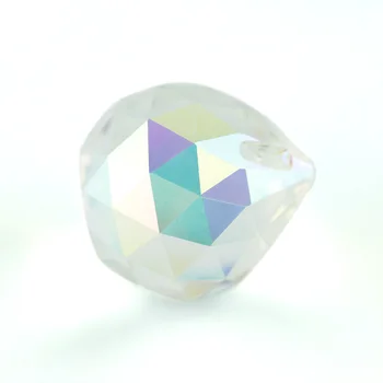 

30mm/40mm 1pc AB Chandelier Crystal Faceted Ball Prism Colorful Suncatcher Feng Shui Ball Glass Lamp Parts Free Shipping