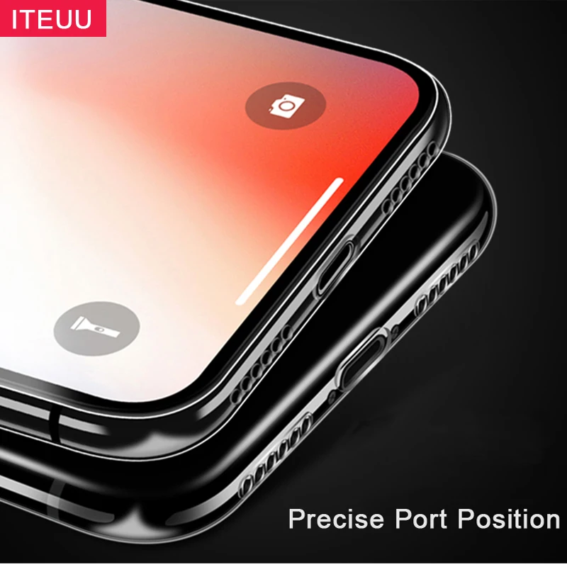 Ультратонкий Прозрачный чехол из ТПУ для iPhone X Xs Max XR мягкая гибкая Защитная