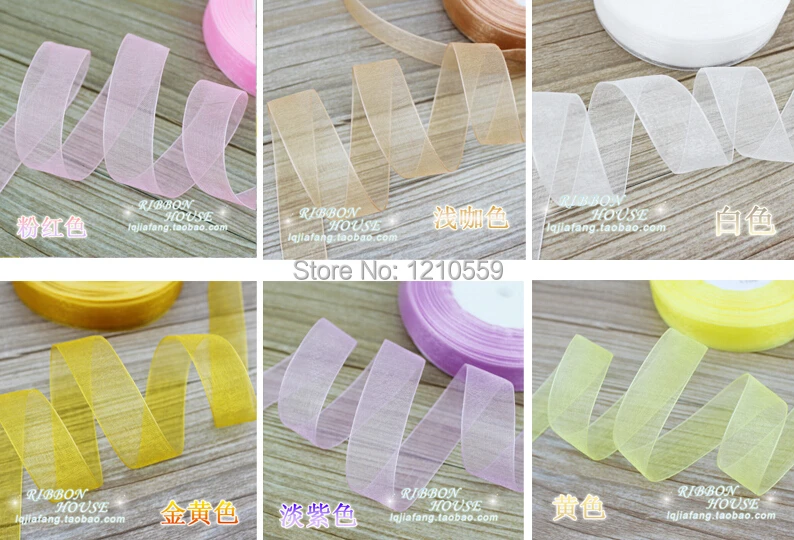 

90 Meters 1'' New arrival 20 Colors Organza Ribbons Gift Package Ribbon Hair Accessories