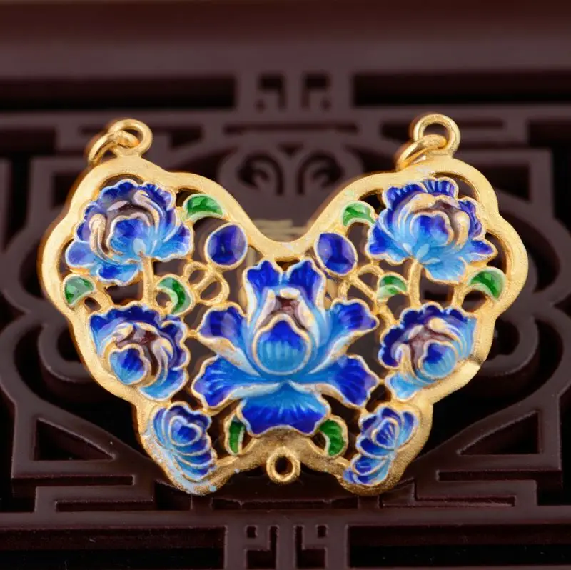 

S925 sterling silver pendants wholesale female flowers rich traditional crafts handmade DIY pendant accessories