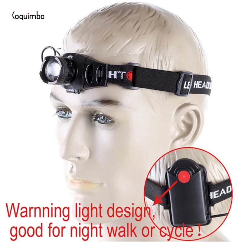 Coquimbo 2000 Lumens Q5 LED Headlamp 4 Modes Zoomable Powerful Head Light Used 3 AAA Battery