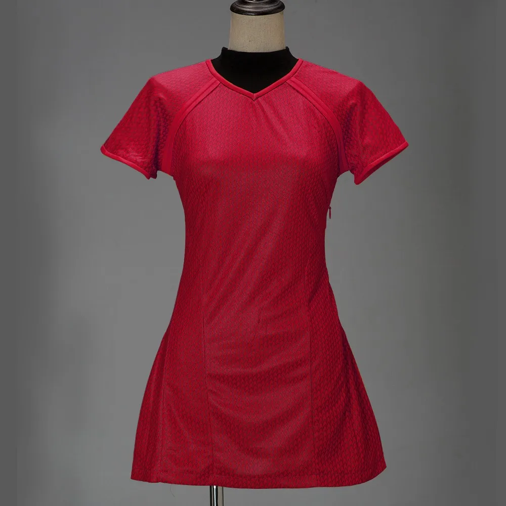 Cosplay Star Trek Into Darkness Star Fleet Uhura Costume Dress Cosplay  Red Halloween Uniform2