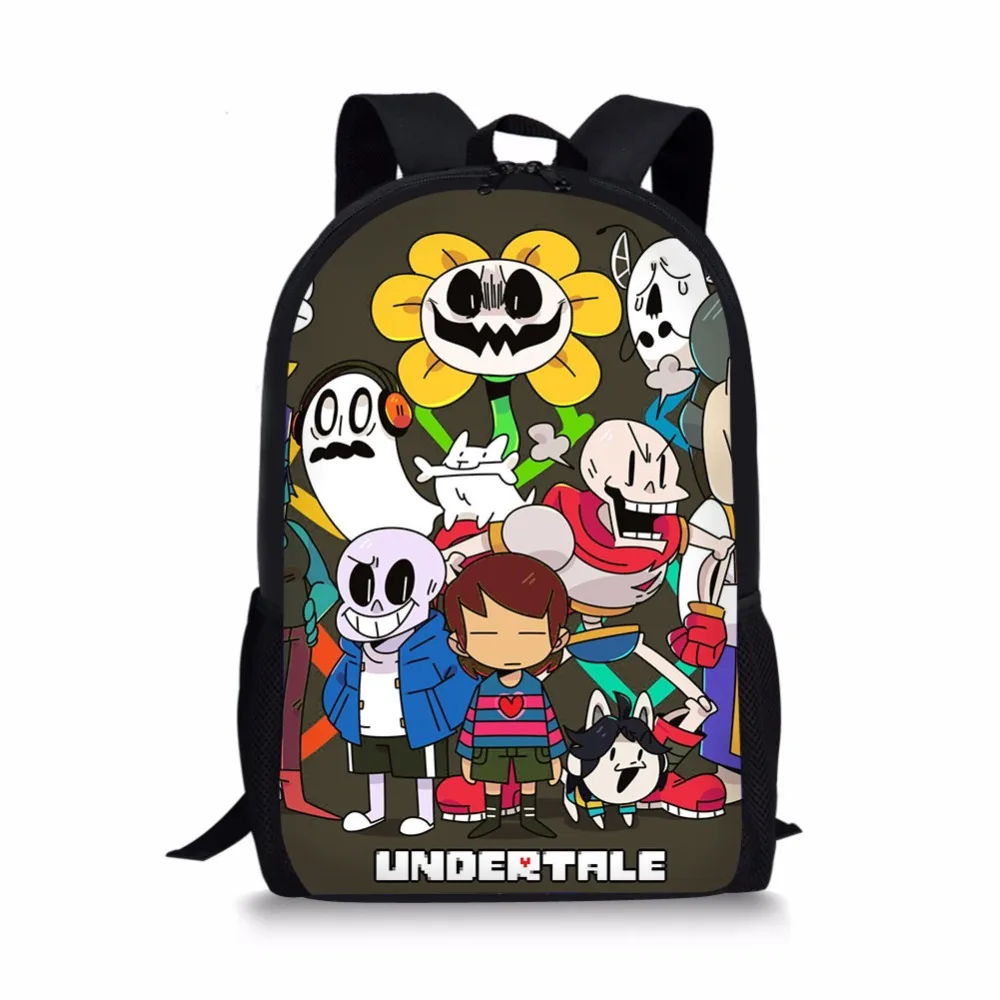

Cartoon Undertale backpacks School Bags SchoolBags for girls boys orthopedic packbag mochila escolar bookBag book bag 2018