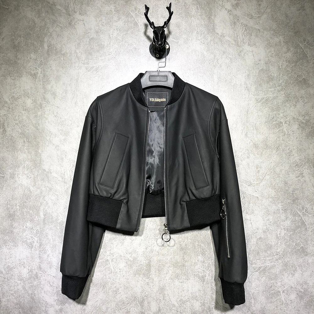 Cuir Yoloagain Véritable Dames En Réel Veste Femmes IavrWqIU0