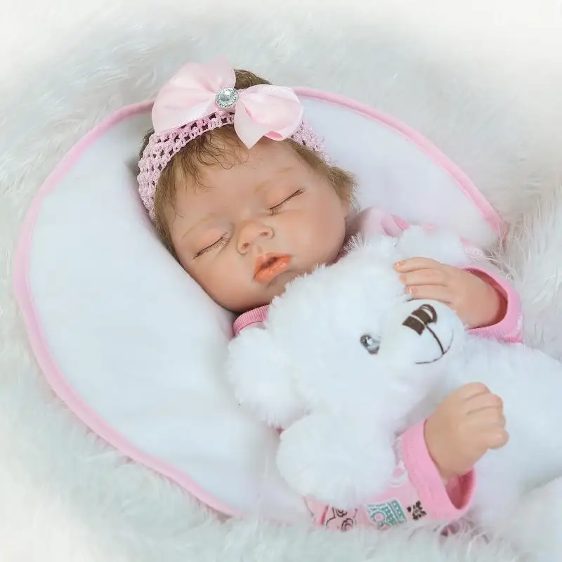 55cm Full Body Silicone Reborn Baby Doll Toys Newborn ...