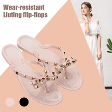 1 пара; женские шлепанцы на плоской подошве; дышащие Нескользящие модные летние пляжные шлепанцы; MUG88