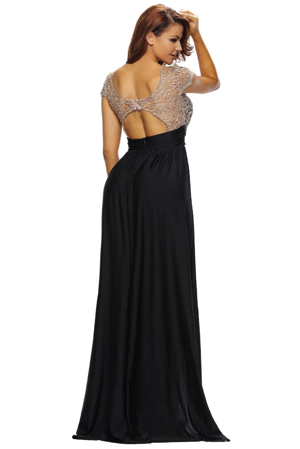 Amazing-Gold-Lace-Overlay-Slit-Maxi-Evening-Gown-LC60809-7