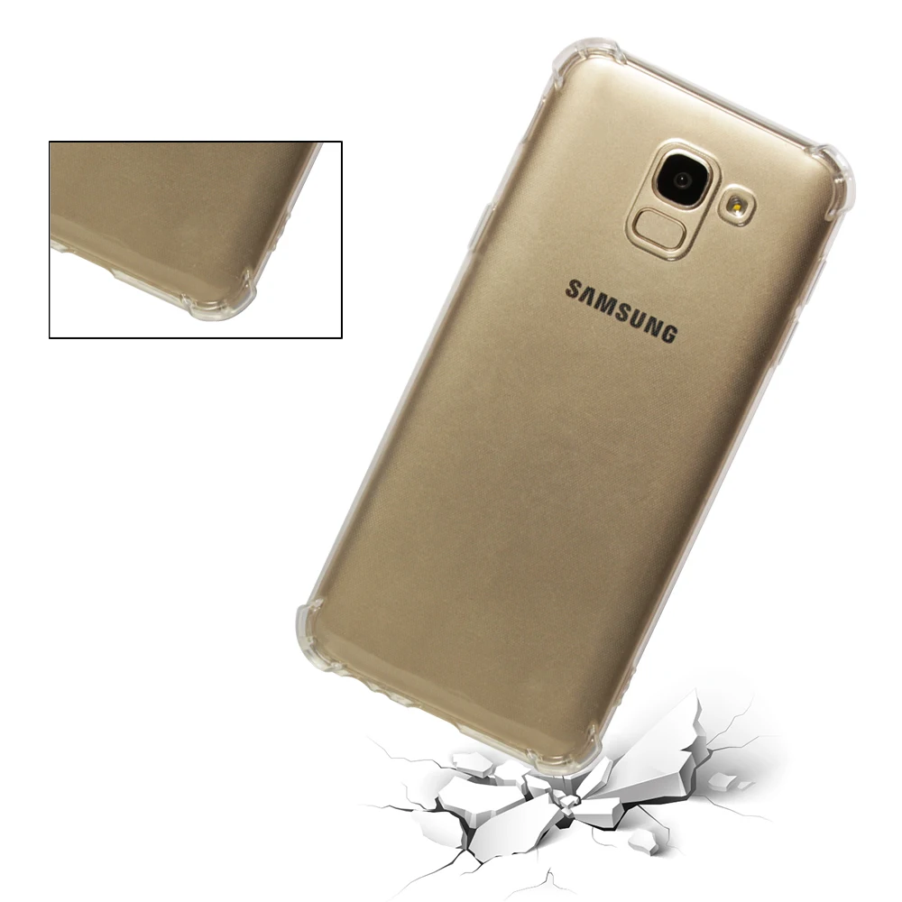 Для samsung Galaxy J6 2018 чехол прозрачный термопластичный полиуретан силиконовый