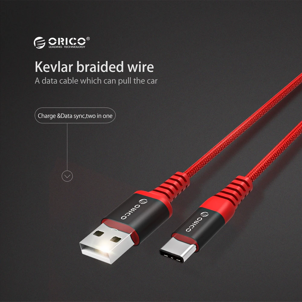 ORICO кабель для мобильного телефона type-C-USB-A 1 м/3 фута зарядный шнур USB-C кабель для синхронизации для смартфона планшета для samsung htc LG type C