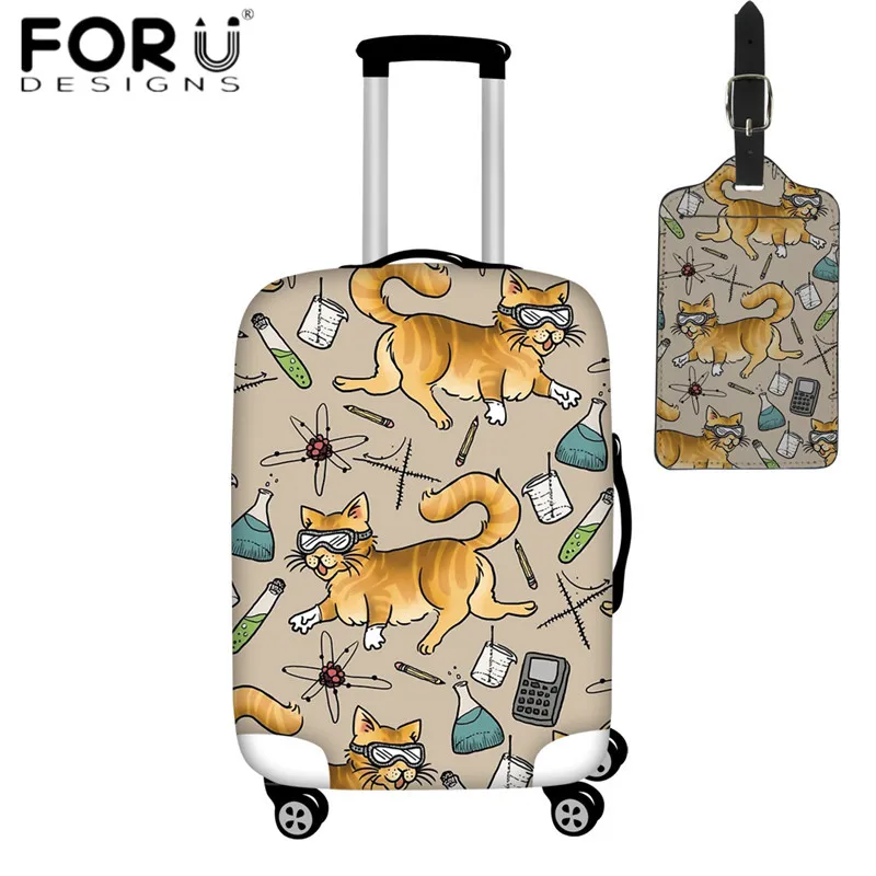 FORUDESIGNS, плотная Крышка для багажа, чехол для путешествий с принтом кошки, защитный чехол для багажника, чехол для 18-32 дюймов, чехол для костюма - Цвет: HMG765-2pcs