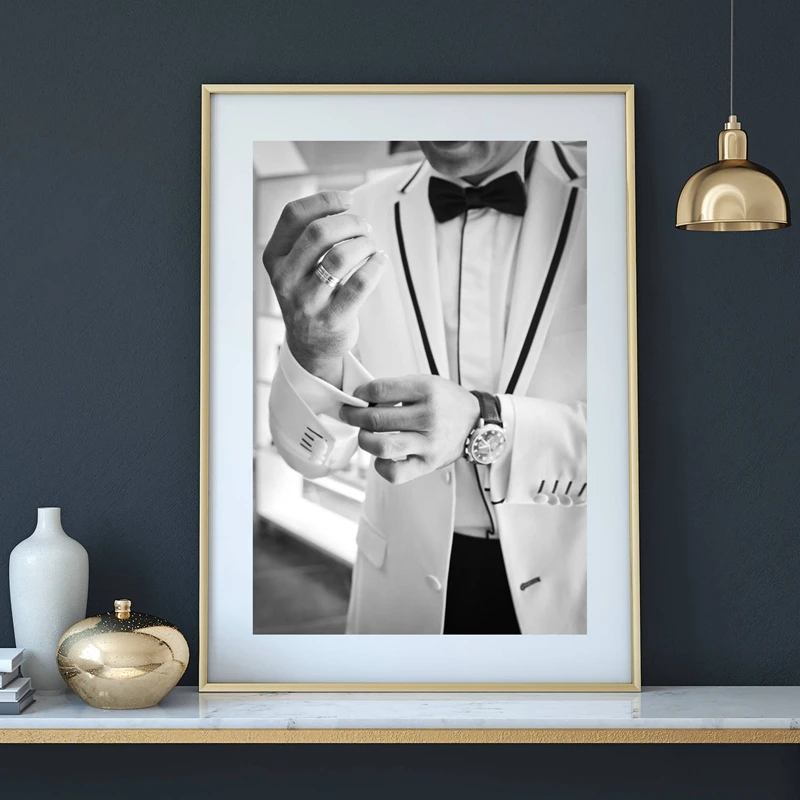 

007 Movie Poster Canvas Art Prints , Elegant Man Makeup Prints Canvas Art Wall Pictures For Wall Decor