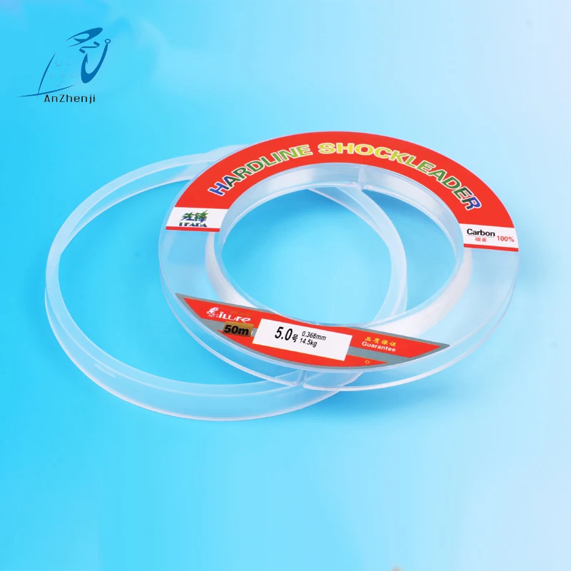 

2017 AZJ New 50m Fluorocarbon Leader fishing line Japanese 100% Carbon Fiber Good Fly Fishing Line Pesca peche