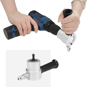 

Double Chrome-Plating Head Metal Sheet Nibbler Cutter Drill Attachment Metal Plate Open Hole Drill For Cutting Iron Steel Plate