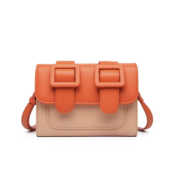 Сумка-ранец с панелями, женская сумка в классическом английском стиле, маленькая сумка через плечо для девочек, простая повседневная сумка - Цвет: orange