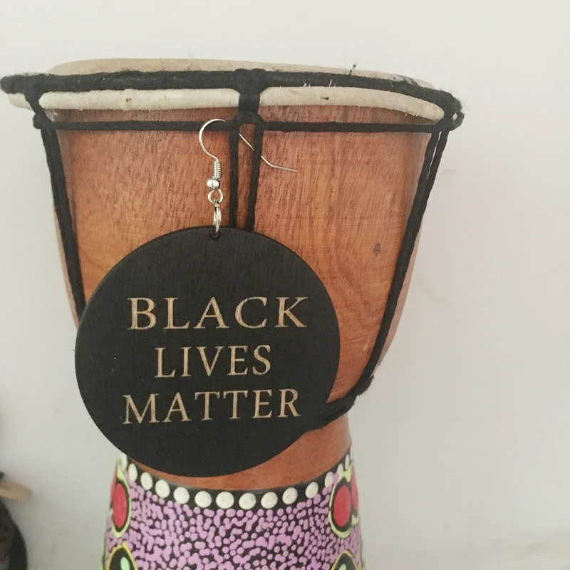 Черные деревянные серьги Lives Matter|earrings earring|earrings blackearrings wood |