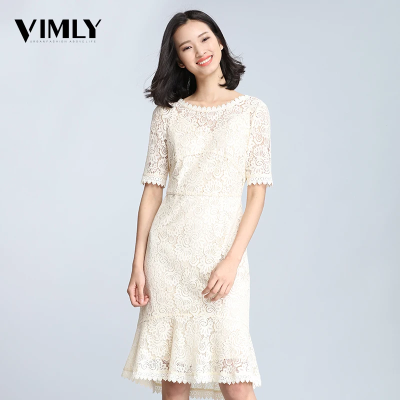 Женское кружевное платье Vimly однотонное офисное платье-труба для вечеринки |