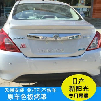 

For Nissan Sunny Versa Spoiler 2007-2015 ABS Plastic Unpainted Color Rear Roof Spoiler Wing Trunk Lip Boot Cover Car Styling