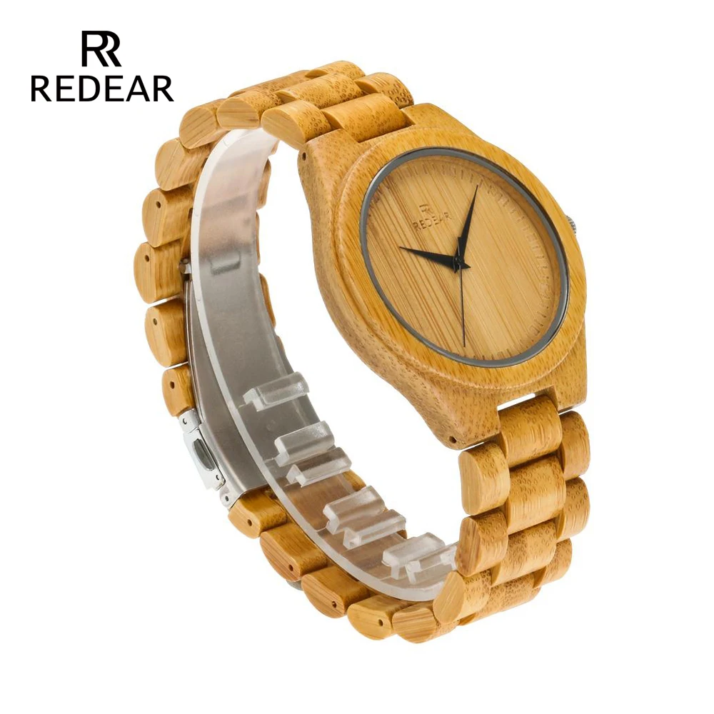 REDEAR Free Shipping Natural Color Bamboo Lover's Watch Men Luxury Wood Band Quartz Ladies Watches TO WOMEN