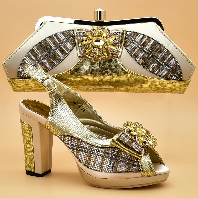 Latest Design Italian Shoes and Bags To Match Shoe with Bag Set