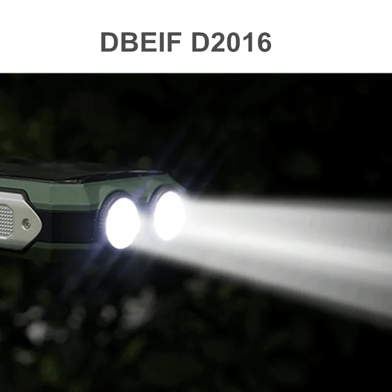 Оригинальный dbeif D2016 Power Bank tv fm двойной фонарик мобильный телефон Русский