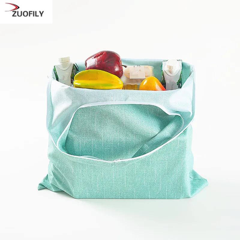 

New material printing snap-on folding shopping bag Supermarket large-capacity one-shoulder environmentally friendly tote bag
