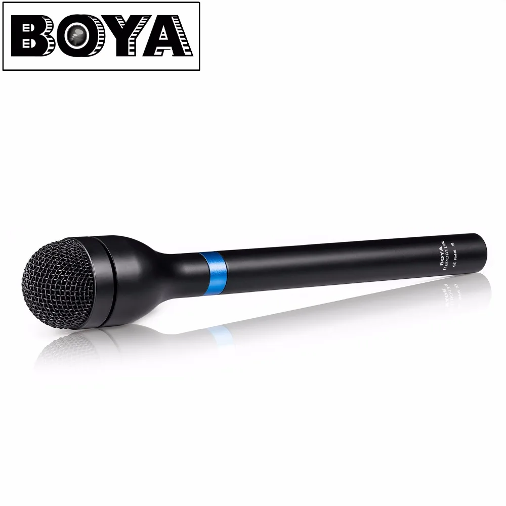 

BOYA BY-HM100 Handheld Dynamic Microphone Mic Omni-Directional XLR Connector Aluminum Alloy Body Extra Long Handle