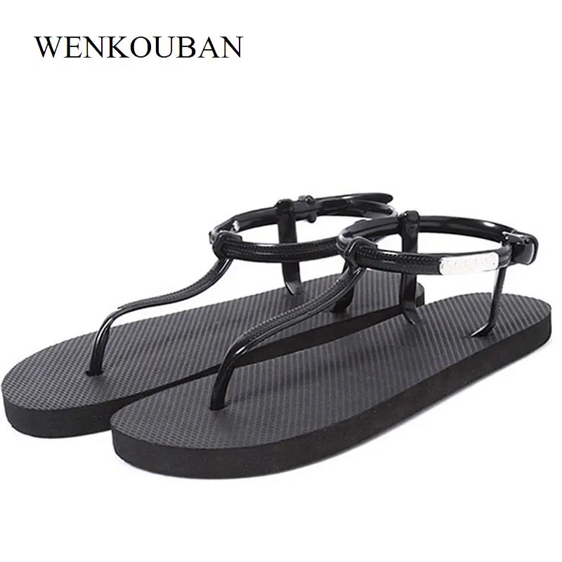 

Beach Shoes Women Gladiator Sandals Flip Flops Summer Sandals Jelly Shoes Ladies Casual Shoes Flat Sandalias Chaussures Femme