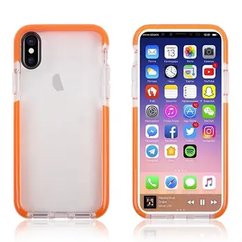 

10pcs/lot New Dual color transparent soft TPU Cover case For iPhone X