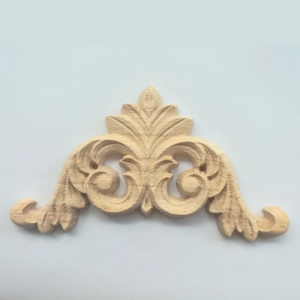 

4PCS Woodcarving Decal Wood Carved Corner Applique Frame Wall Doors Cabinet Furniture Decorative Figurines 8CM 10CM 12CM 14CM