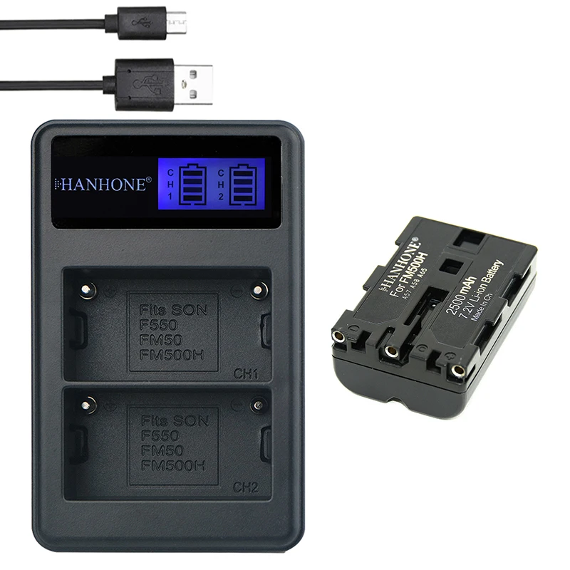 1PC 2500mAh NP FM500H NP FM500H Camera Battery+Charger F550 FM50 For