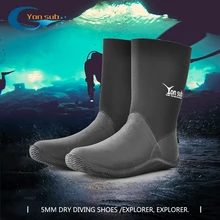 5 мм сухие вулканизированные резиновые сапоги для дайвинга Высокая водонепроницаемая обувь износостойкая обувь для дайвинга используется для автомойки дайвинга