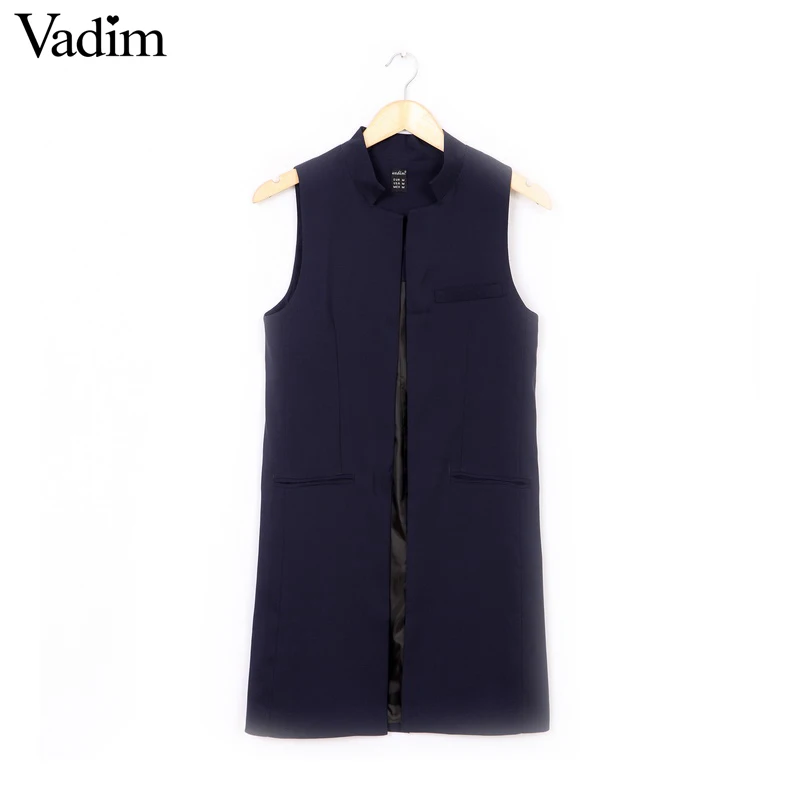 Женский Длинный жилет белый черный повседневный black long vest long vest coatlong