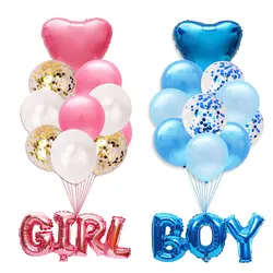 10 шт. смешанных воздушных шаров для вечеринки в честь рождения мальчика украшения Дети День рождения товары для вечеринок Babyshower пол