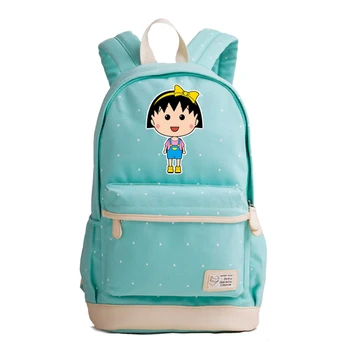 

Chi-bi Maruko Kawaii Printing Bookbag Candy Color School Bags for Teenage Girls Canvas Women Shoulder Bag Lolita Rucksack