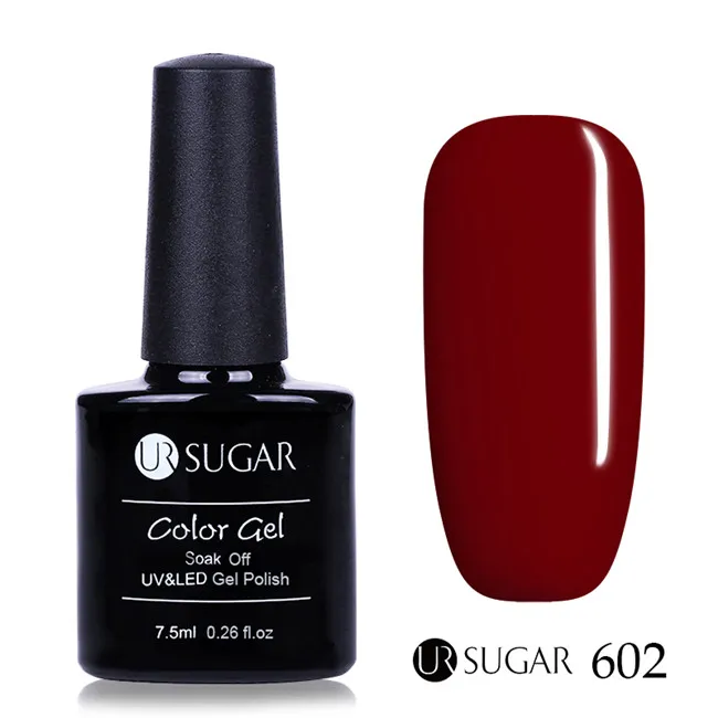 Ur Sugar 7,5 мл цветной УФ-Гель-лак розовый красный полуперманентный замачиваемый УФ светодиодный Гель-лак для ногтей DIY маникюр лак для ногтей - Цвет: 602