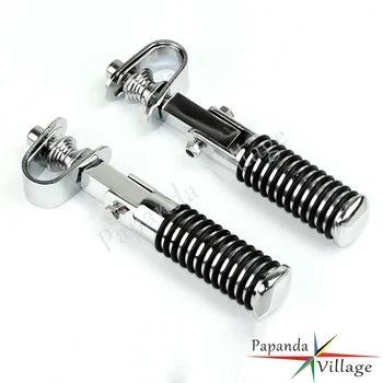 

Papanda Motorcycle Chrome 7/8" - 1" Crash Bar Footrests Clamp Highway O-Ring Footpegs Pegs for Harley Honda Suzuki