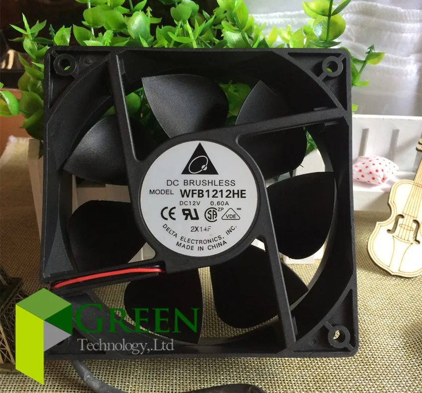 

The Original Delta WFB1212HE 12038 120MM computer /server case Big power Cooling fan 12V 0.6A with 2pin