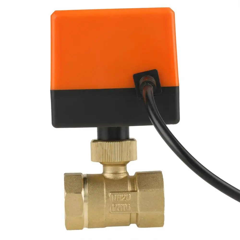 1 шт. моторизованный шаровой клапан DC12V латунный шаровой клапан G3/" DN20 2 ходовой латунный моторизованный привод шаровой клапан для кондиционера