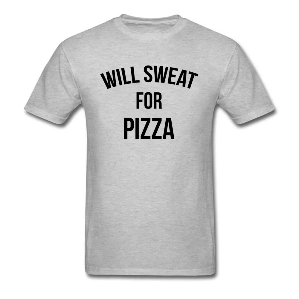WILL SWEAT FOR PIZZA Customized Summer/Fall Pure Cotton O Neck Boy Tops & Tees Tshirts 2018 Fashion Short Sleeve Top T-shirts WILL SWEAT FOR PIZZA grey