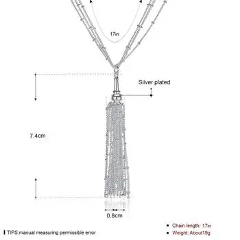 Модная новинка, ювелирное изделие, 925 серебряное ожерелье, 18 линия ожерелье 18 дюймов, простые геометрические формы серебряное ожерелье N107