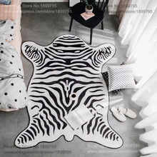 180X150 см Черно-белый ковер в полоску с зеброй для гостиной, спальни, коврики, современные домашние декоративные напольные коврики