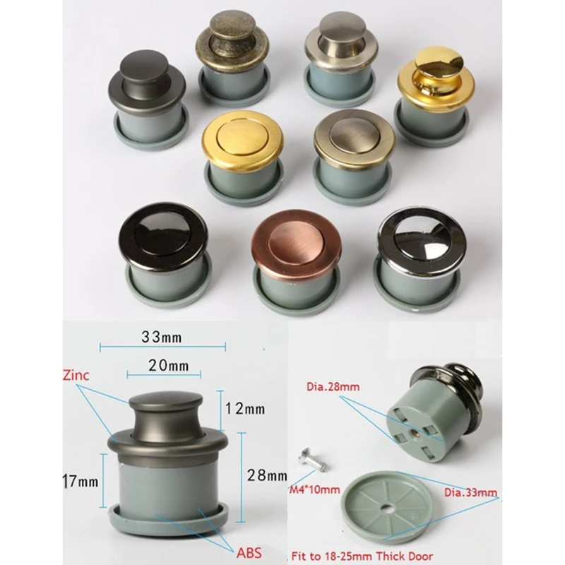 

4Pcs Conceal Push Button Cabinet Knob for RV Motor Home Cupboard Caravan
