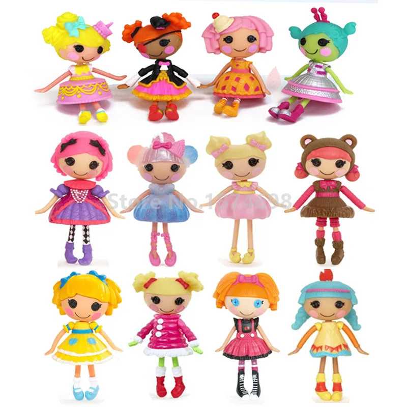 12PCS Set Mini Lalaloopsy Doll Figure Toy Collection 8cm Fashion Kids