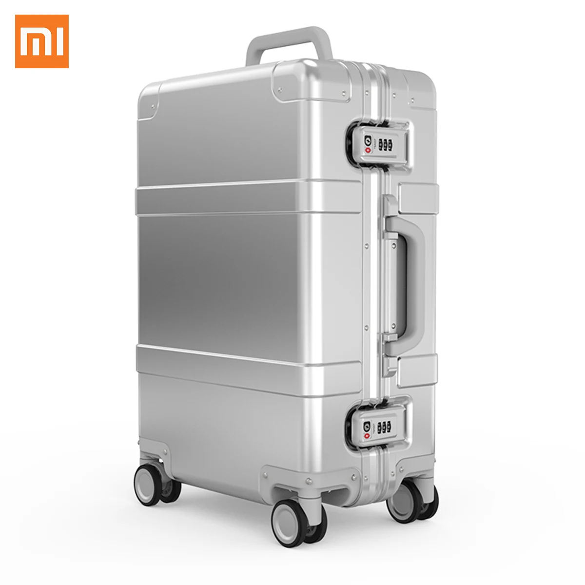

Xiaomi 90FUN Metal Travel Suitcase Aluminum Alloy Luggage 20 Inch Carry on Spinner Wheel Support bluetooth App Control Unlock