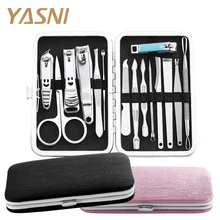 15 шт. маникюрный набор профессиональный Когтерез Комплект утилита Пинцет для педикюра ногти Книги по искусству Красота Инструменты кусачек Цвет случайный NT137