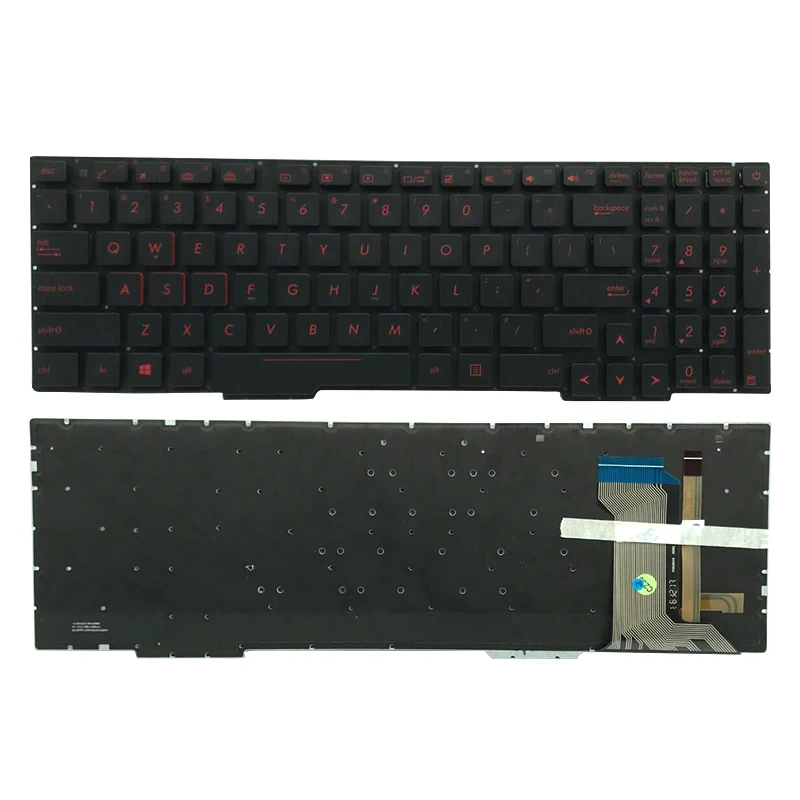 

For ASUS GL553 GL553V GL553VW ZX553VD ZX53V ZX73 FX553VD FX53VD FX753VD FZ53V US Black backlit Laptop Keyboard