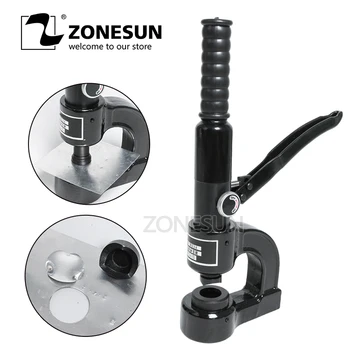 

ZONESUN Portable Hydraulic Punching Machine Punch Round Hole For Steel Metal 25mm Round Hole Digger Opener Perforator Punch Tool